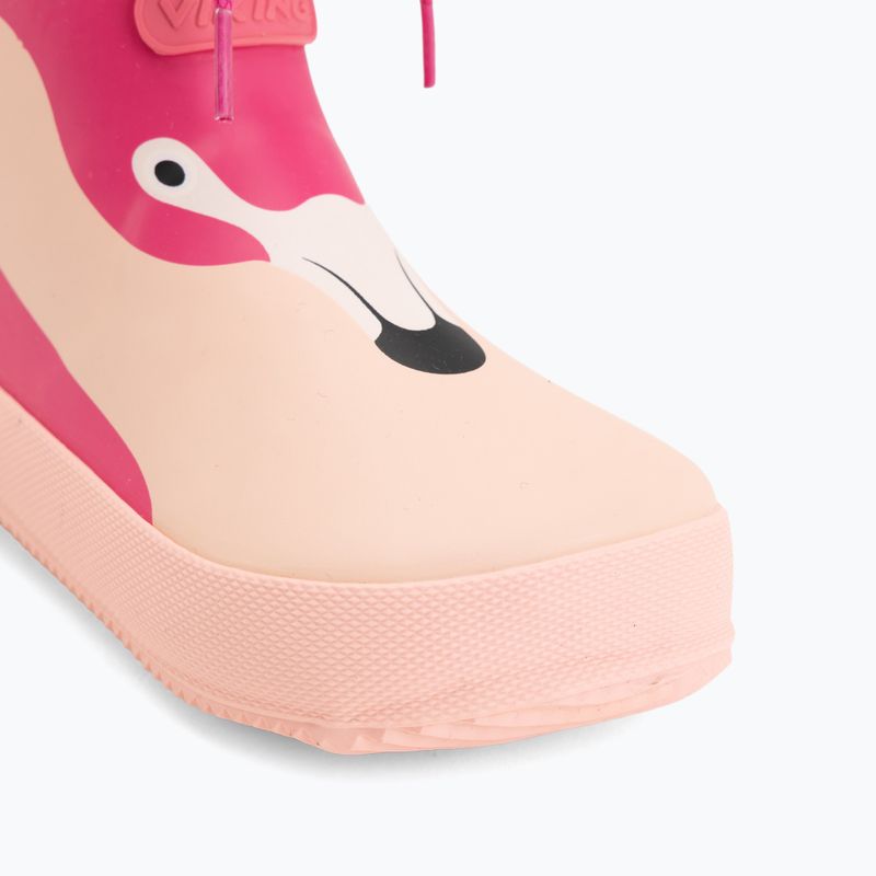 Kalosze dziecięce Viking Footwear Alv Barefoot Paw Print light pink/magenta 7