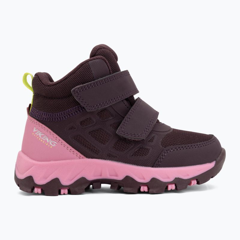 Buty dziecięce Viking Track Mid 2V Waterproof plum/multi 2