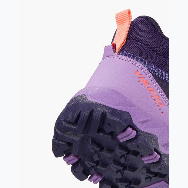 Buty dziecięce Viking Track Mid 2V Waterproof plum/multi 6