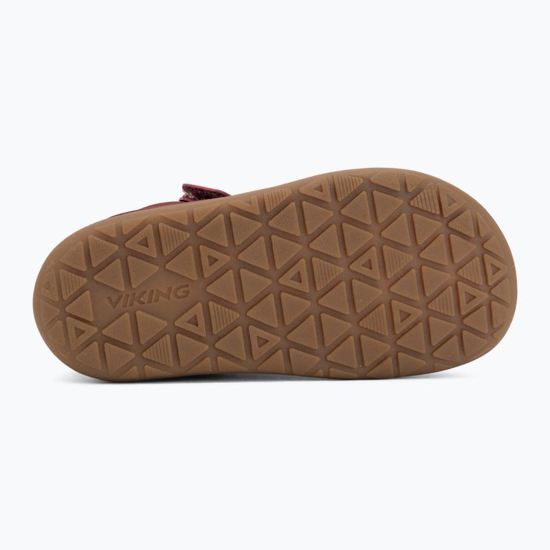 Buty barefoot dziecięce Viking Alv Barefoot Mid 2V Waterproof burgundy 4