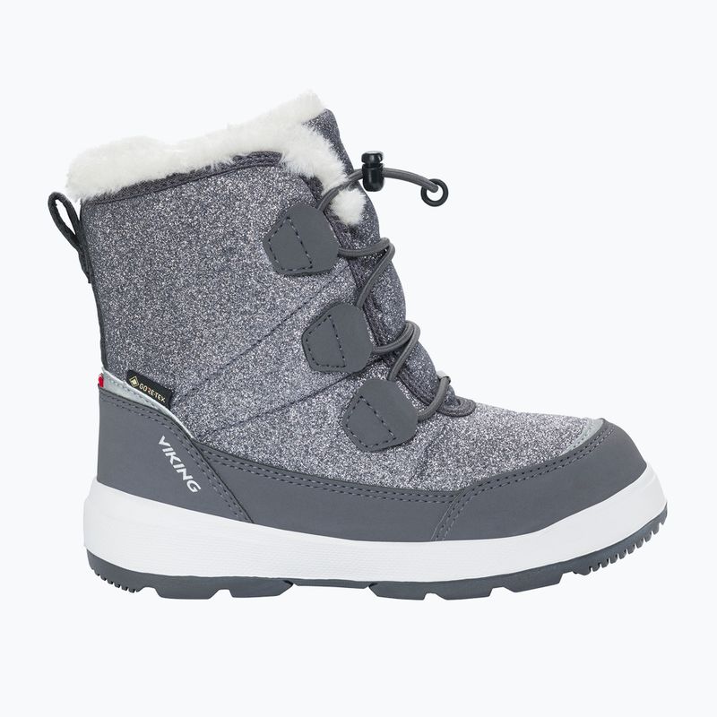 Śniegowce dziecięce Viking Footwear Toasty Glitter Warm Gore-Tex Zip dark grey