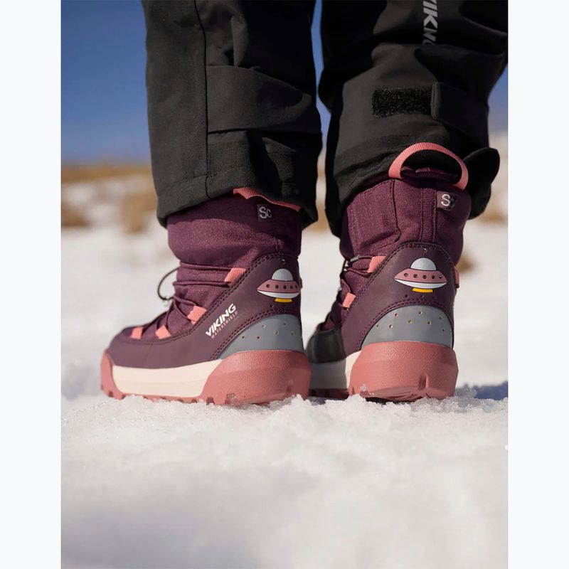 Śniegowce dziecięce Viking Footwear Spaceship Warm SC Waterproof plum/pink 9