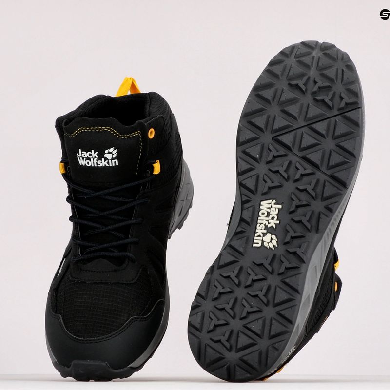 Buty trekkingowe męskie Jack Wolfskin Woodland 2 Texapore Mid black/burly yellow xt 9
