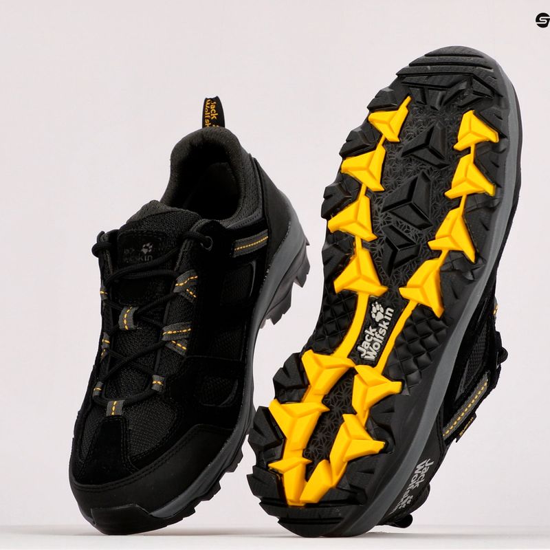 Buty trekkingowe męskie Jack Wolfskin Vojo 3 Texapore Low black/burly yellow xt 9