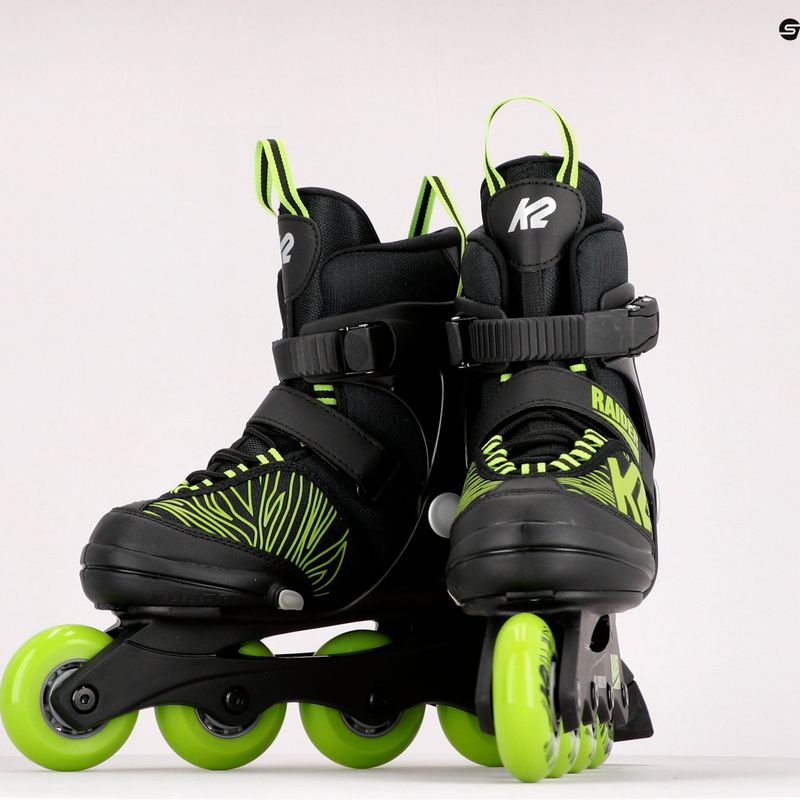 Rolki dziecięce K2 Raider black/green 7