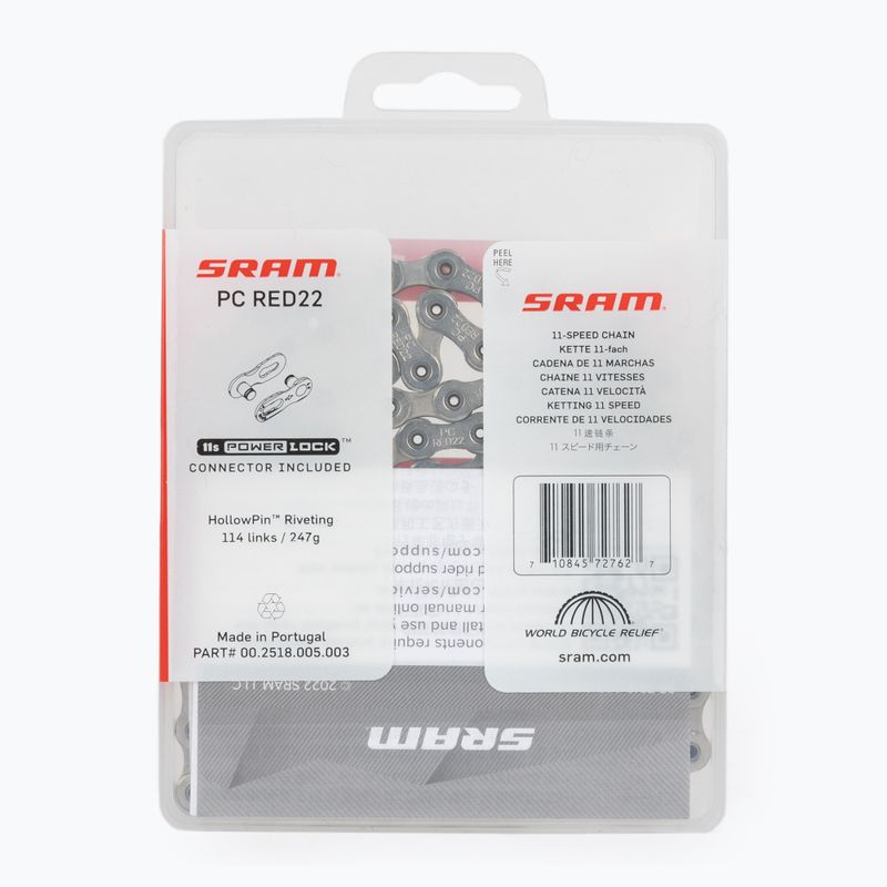 Łańcuch rowerowy SRAM CN PCRED22 114LI W/ PWR.LCK 11S 1 grey 2