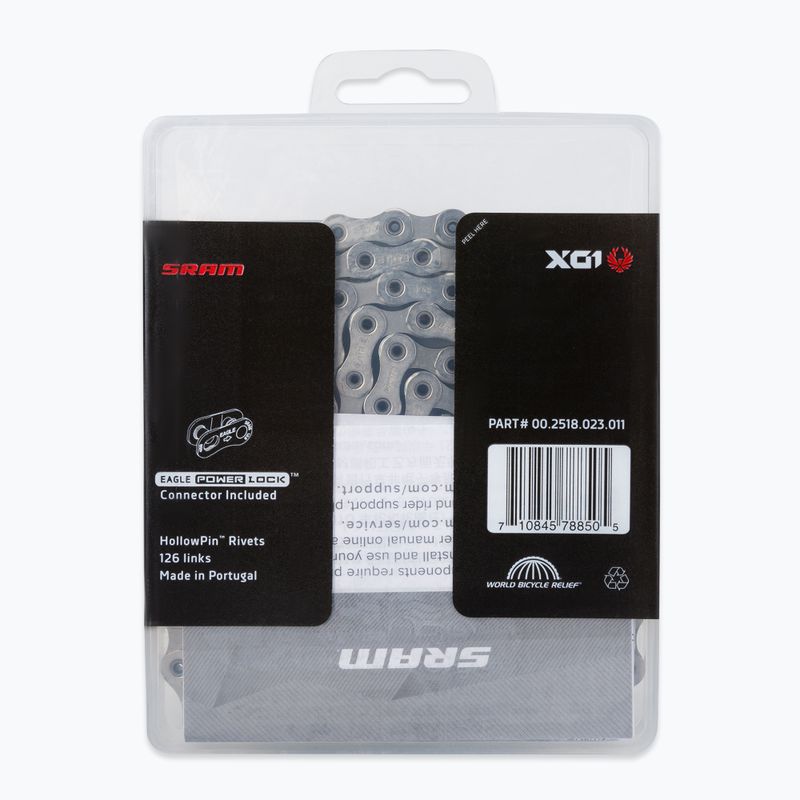 Łańcuch rowerowy SRAM CN PCX01 EAGLE 126LI W/ PWR.LCK 12SP 1 grey 2