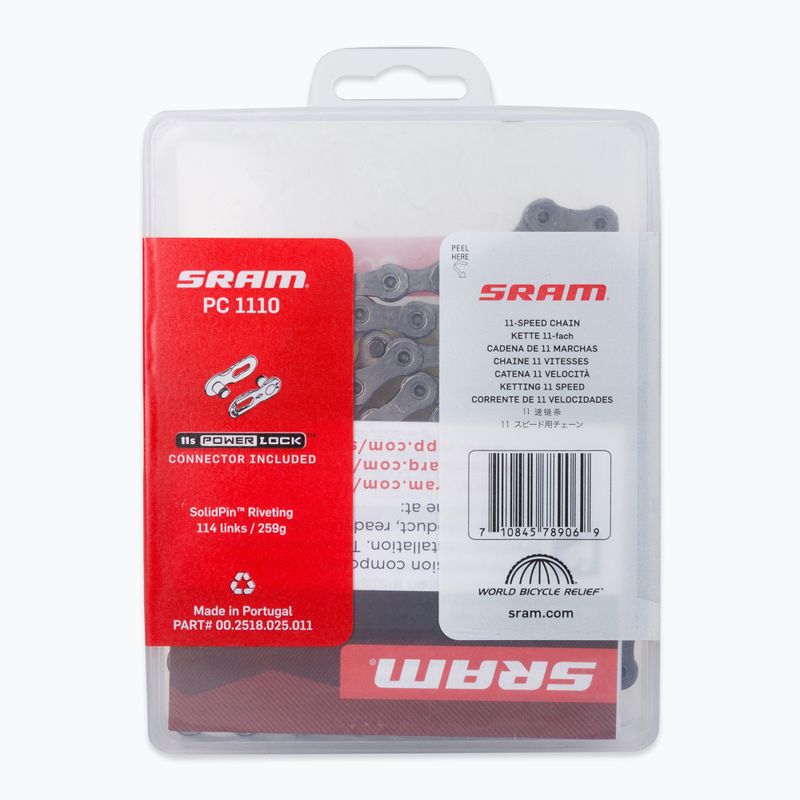 Łańcuch rowerowy SRAM CN PC1110 114LI W/ PWR.LCK 11S 1 grey 2