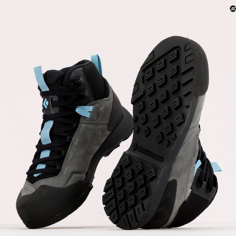 Buty podejściowe damskie Black Diamond Mission LT Mid WP Approach steel grey/costal blue 9