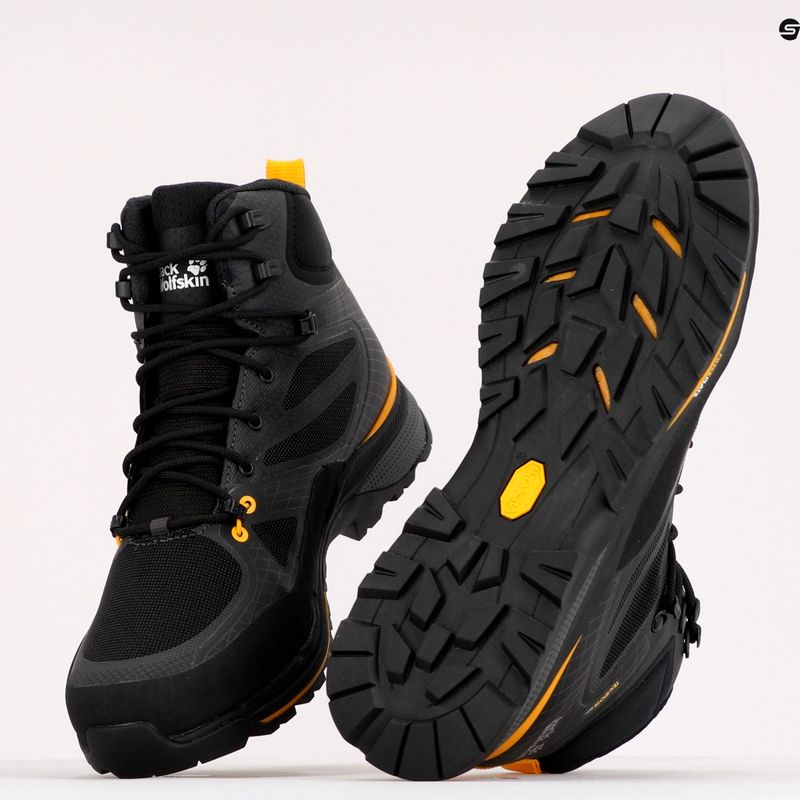 Buty trekkingowe męskie Jack Wolfskin Force Trekker Texapore Mid black/burly yellow 9