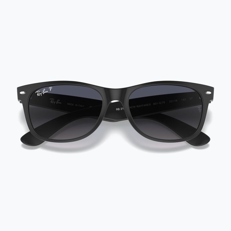Okulary przeciwsłoneczne Ray-Ban New Wayfarer Classic black matt/blue gradient 3