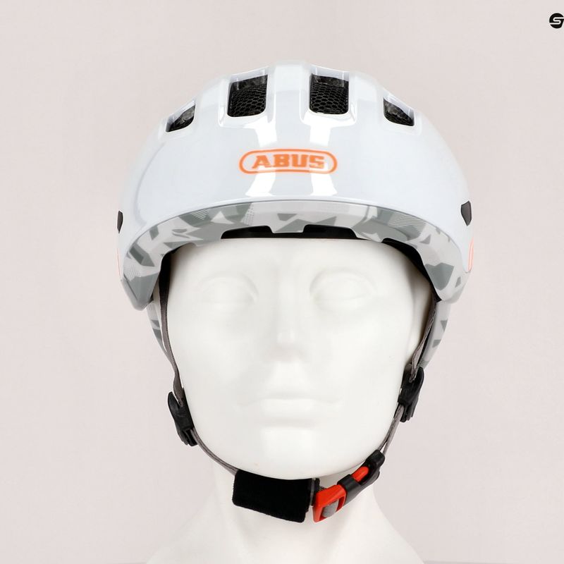 Kask rowerowy dziecięcy ABUS Smiley 3.0 ACE LED shiny white 9