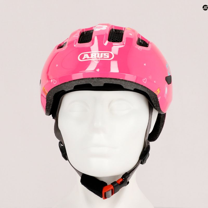 Kask rowerowy dziecięcy ABUS Smiley 3.0 pink butterfly 9