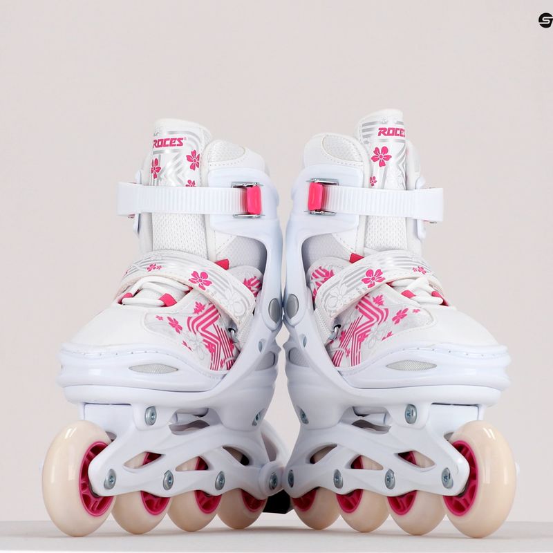 Rolki dziecięce Roces Jokey 3.0 Girl white/pink 9