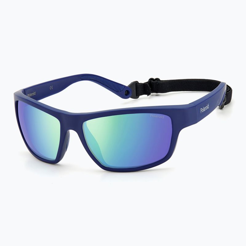 Okulary przeciwsłoneczne Polaroid PLD 7037/S matt blue/greygreen mirror polarized 2
