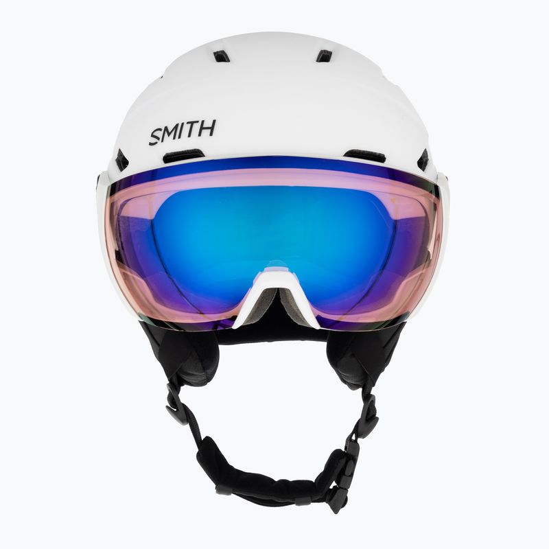 Kask narciarski Smith Survey matte white/chromapop photo rose flash 2