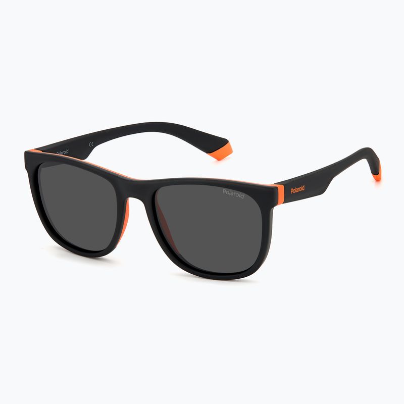 Okulary przeciwsłoneczne dziecięce Polaroid PLD 8049/S black orange/grey polarized 2