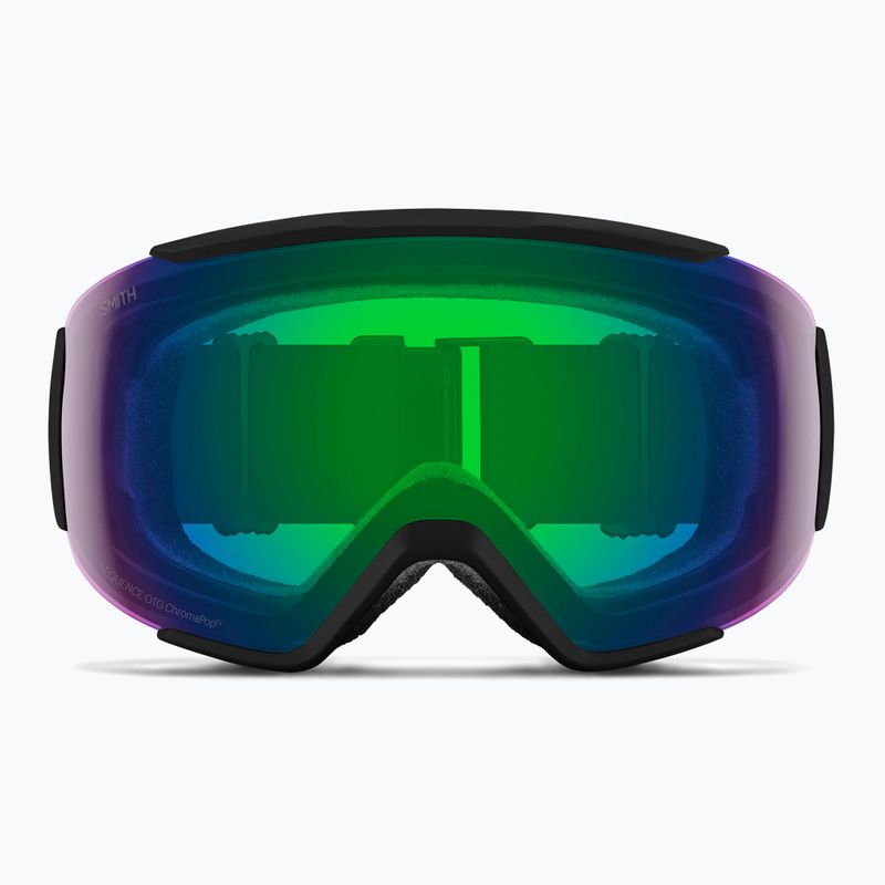 Gogle narciarskie Smith Sequence OTG S2 black/chromapop everyday green mirror 2