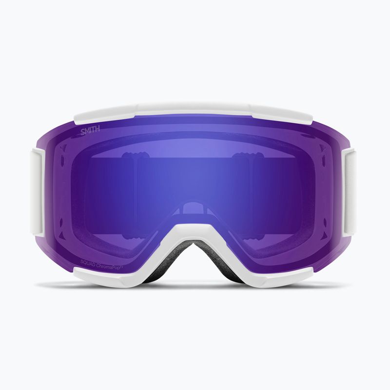 Gogle narciarskie Smith Squad white vapor/chromapop everyday violet mirror/clear 2