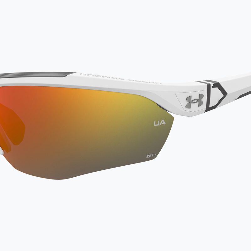 Okulary przeciwsłoneczne męskie Under Armour Yard Pro matte white/orange multilayer oleophobic 7
