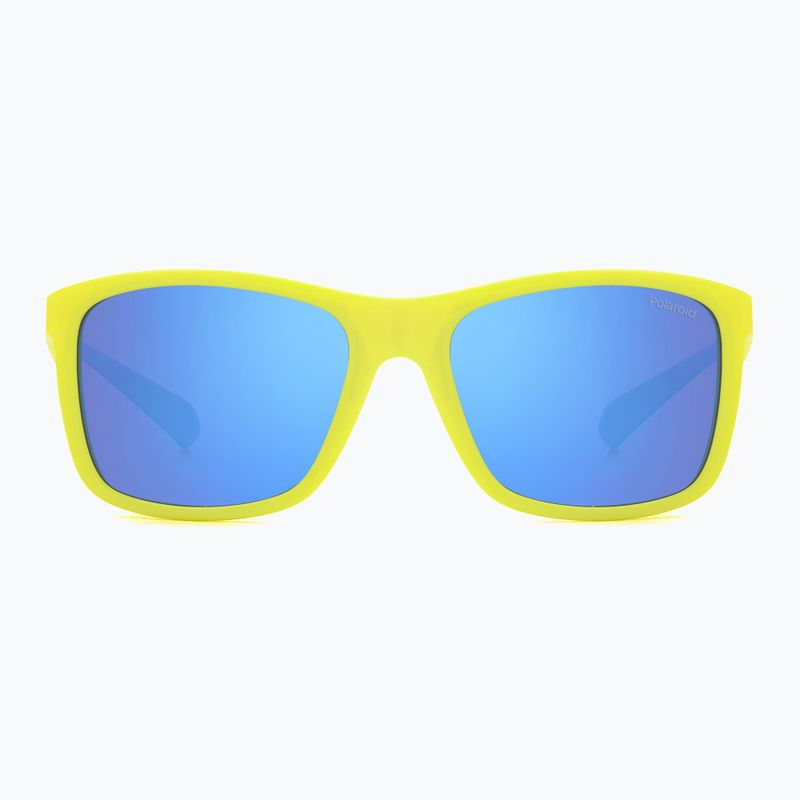 Okulary przeciwsłoneczne dziecięce Polaroid PLD 8053/S matte yellow azure/blue mirror polarized 3