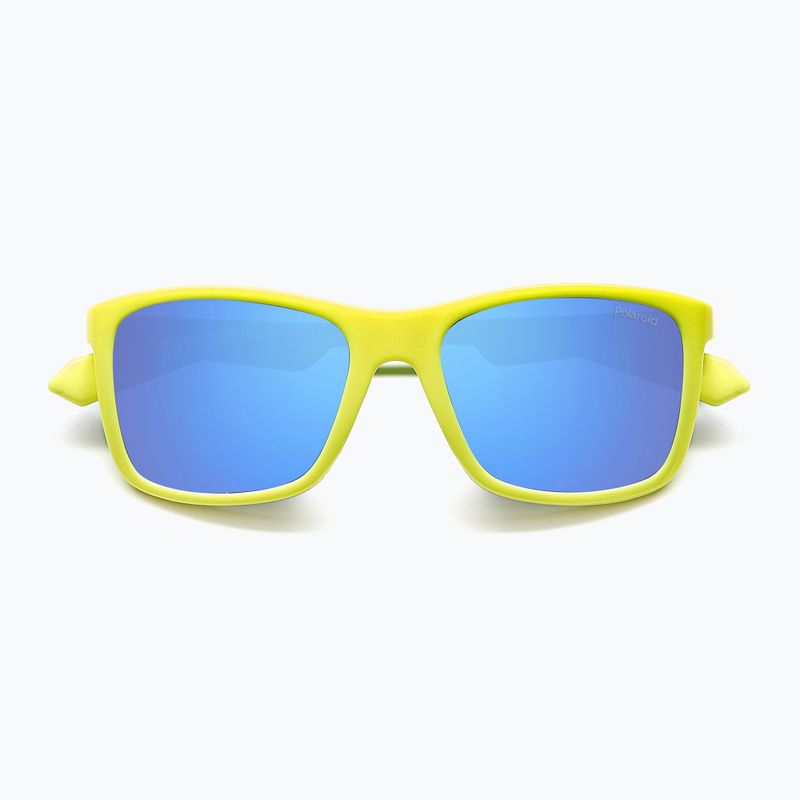 Okulary przeciwsłoneczne dziecięce Polaroid PLD 8053/S matte yellow azure/blue mirror polarized 4