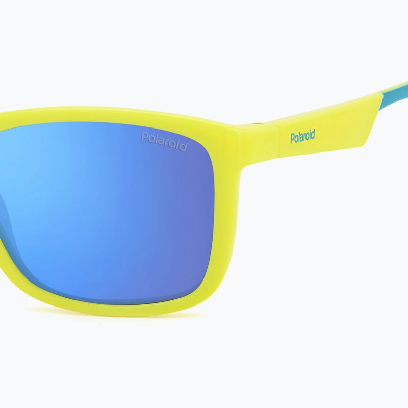 Okulary przeciwsłoneczne dziecięce Polaroid PLD 8053/S matte yellow azure/blue mirror polarized 5