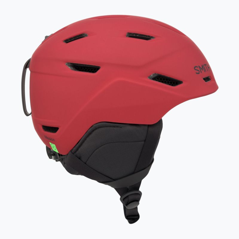 Kask narciarski Smith Mission MIPS matte crimson 4