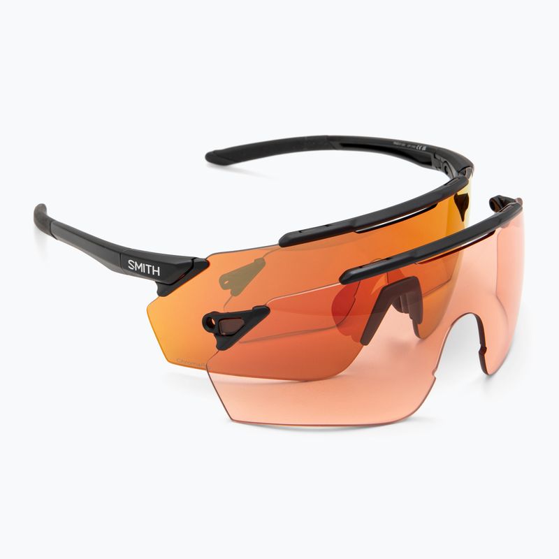 Okulary przeciwsłoneczne Smith Ruckus PivLock matte black/chromapop red mirror/contrast rose