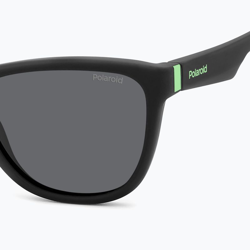 Okulary przeciwsłoneczne dziecięce Polaroid PLD 8056/S matte black/grey polarized 5