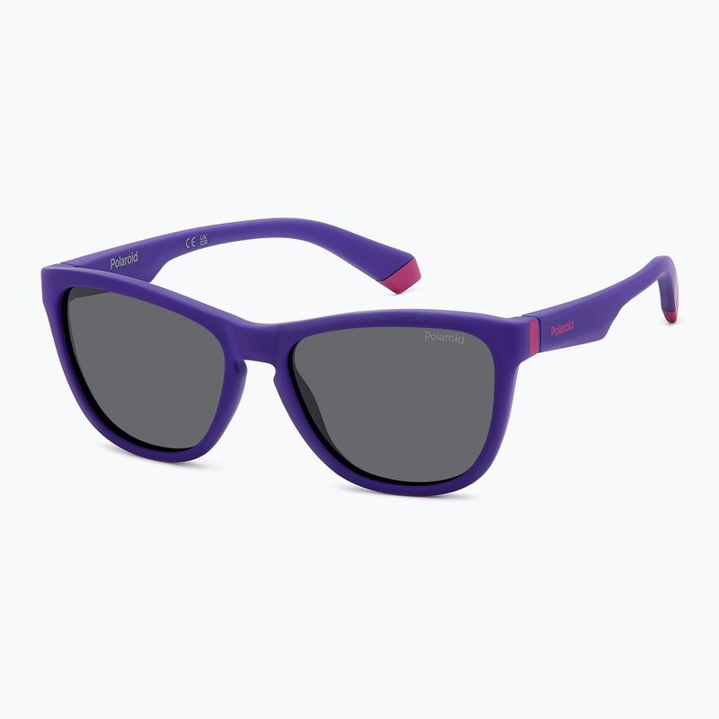 Okulary przeciwsłoneczne dziecięce Polaroid PLD 8056/S matte violet/grey polarized 2