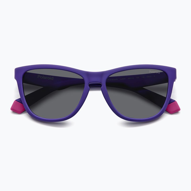 Okulary przeciwsłoneczne dziecięce Polaroid PLD 8056/S matte violet/grey polarized 4