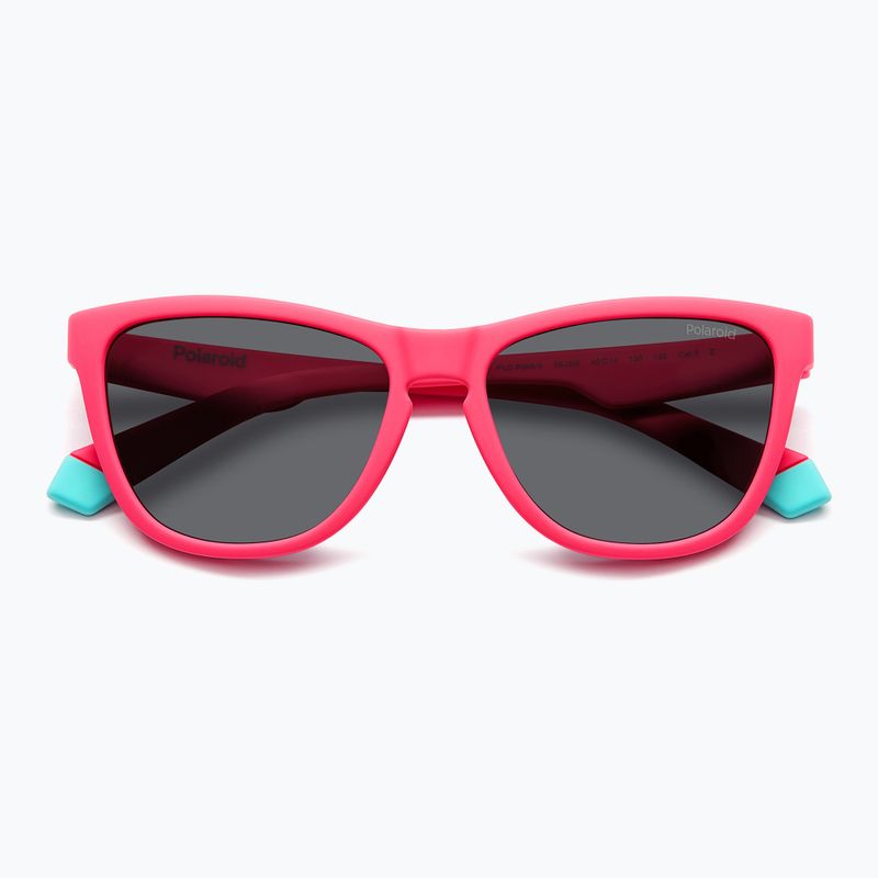 Okulary przeciwsłoneczne dziecięce Polaroid PLD 8056/S matte pink/grey polarized 4