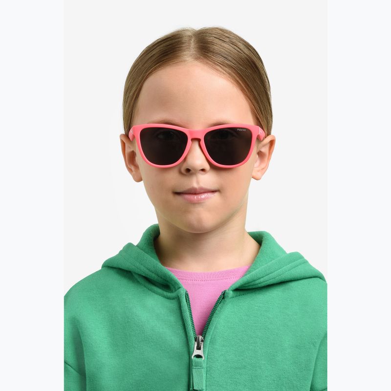 Okulary przeciwsłoneczne dziecięce Polaroid PLD 8056/S matte pink/grey polarized 6