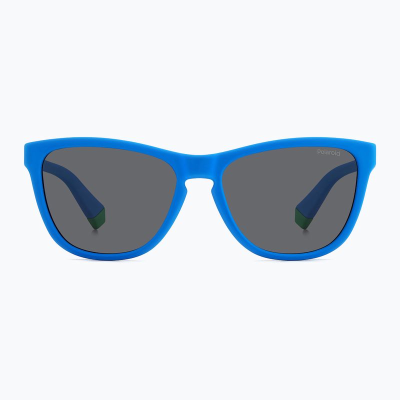 Okulary przeciwsłoneczne dziecięce Polaroid PLD 8056/S matte blue/grey polarized 3
