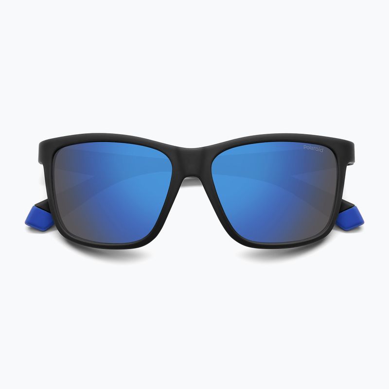 Okulary przeciwsłoneczne dziecięce Polaroid PLD 8057/S matte black/blue mirror polarized 4