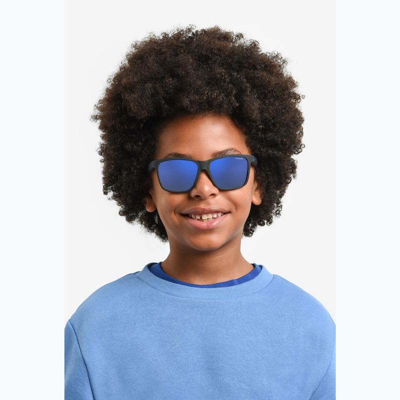 Okulary przeciwsłoneczne dziecięce Polaroid PLD 8057/S matte black/blue mirror polarized 6