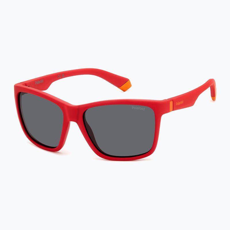 Okulary przeciwsłoneczne dziecięce Polaroid PLD 8057/S matte red/grey polarized 2