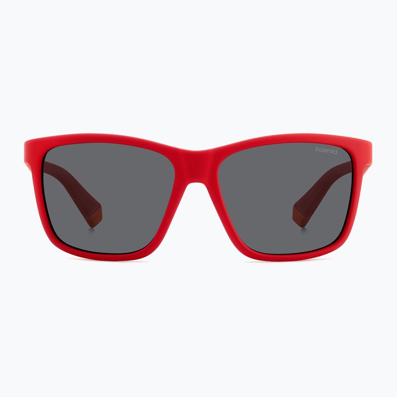 Okulary przeciwsłoneczne dziecięce Polaroid PLD 8057/S matte red/grey polarized 3