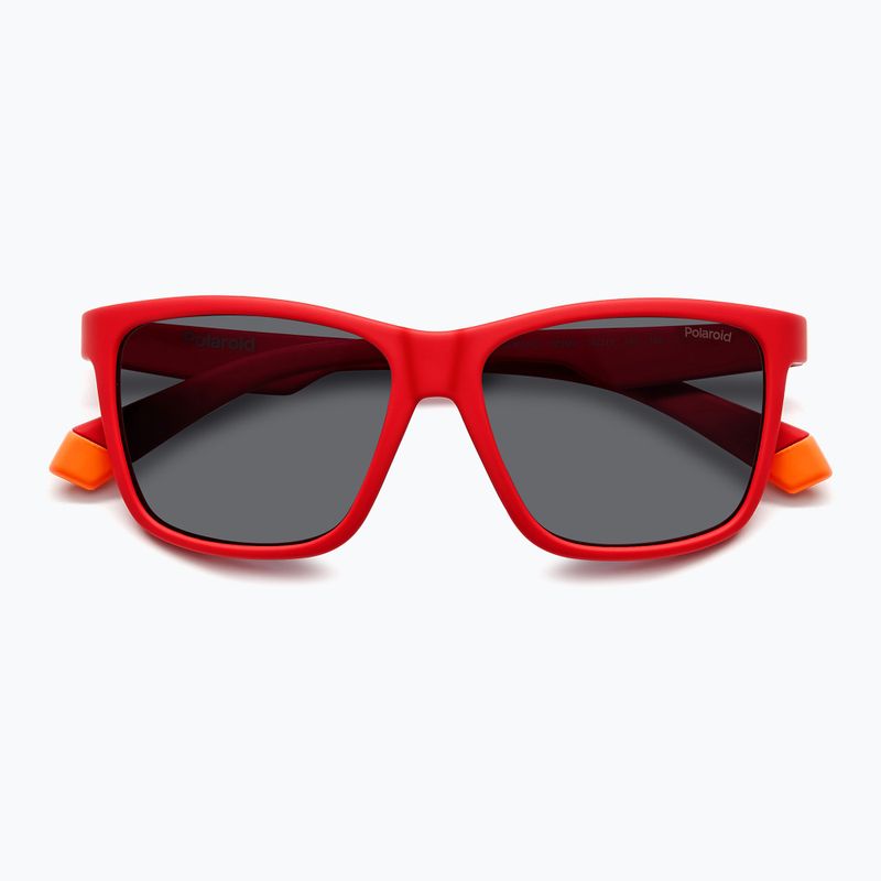 Okulary przeciwsłoneczne dziecięce Polaroid PLD 8057/S matte red/grey polarized 4