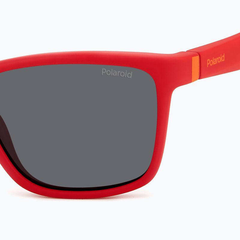 Okulary przeciwsłoneczne dziecięce Polaroid PLD 8057/S matte red/grey polarized 5