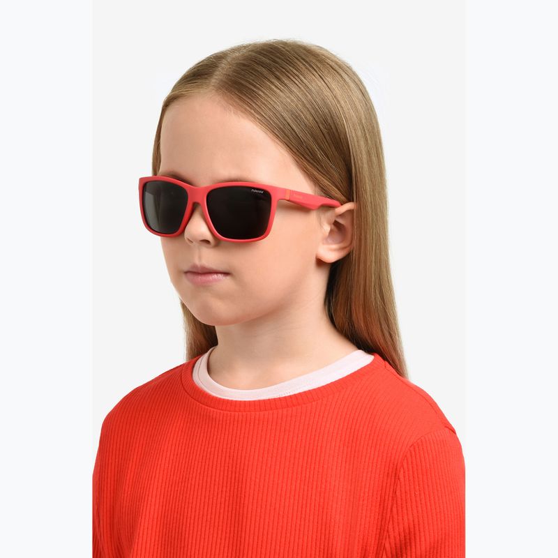 Okulary przeciwsłoneczne dziecięce Polaroid PLD 8057/S matte red/grey polarized 7