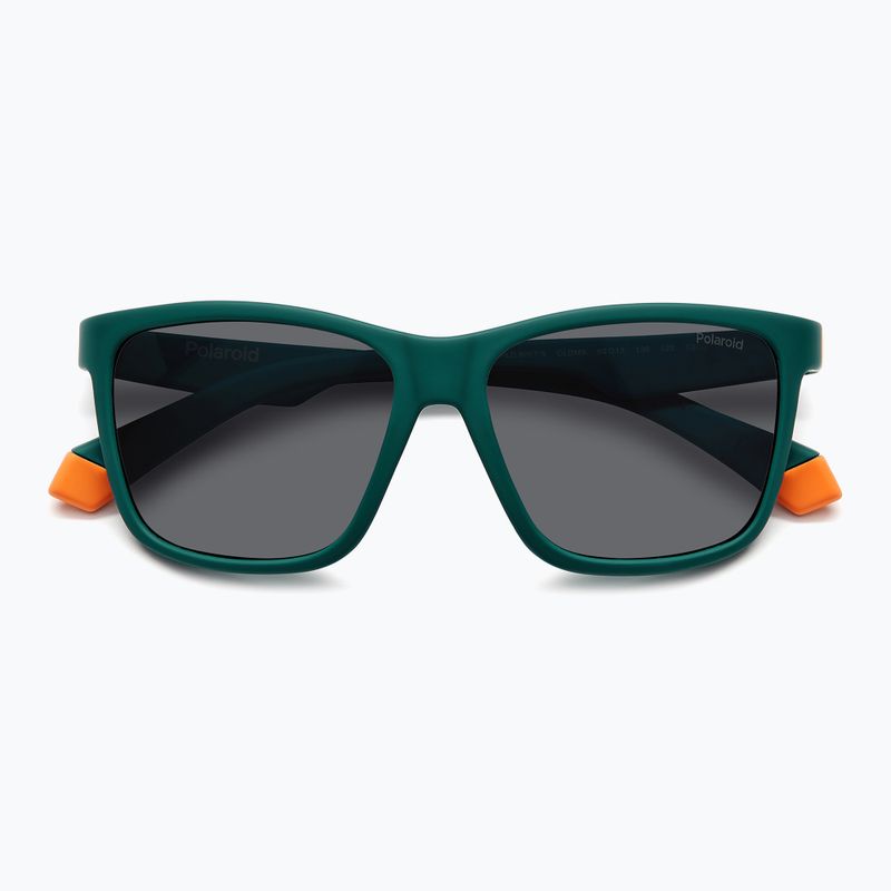 Okulary przeciwsłoneczne dziecięce Polaroid PLD 8057/S matte green/grey polarized 4