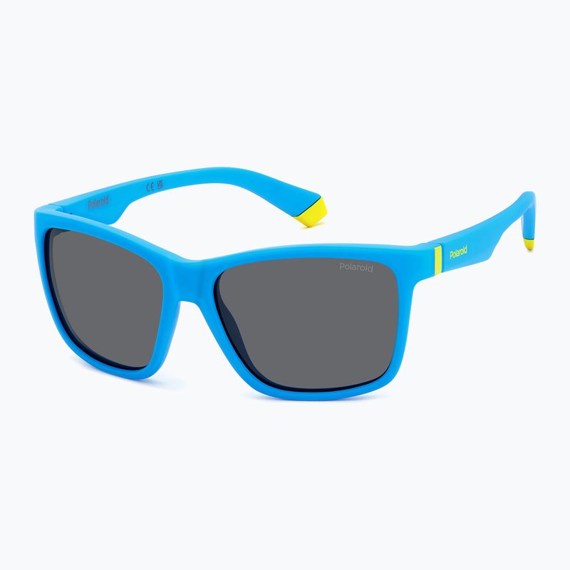 Okulary przeciwsłoneczne dziecięce Polaroid PLD 8057/S matte blue/grey polarized 2