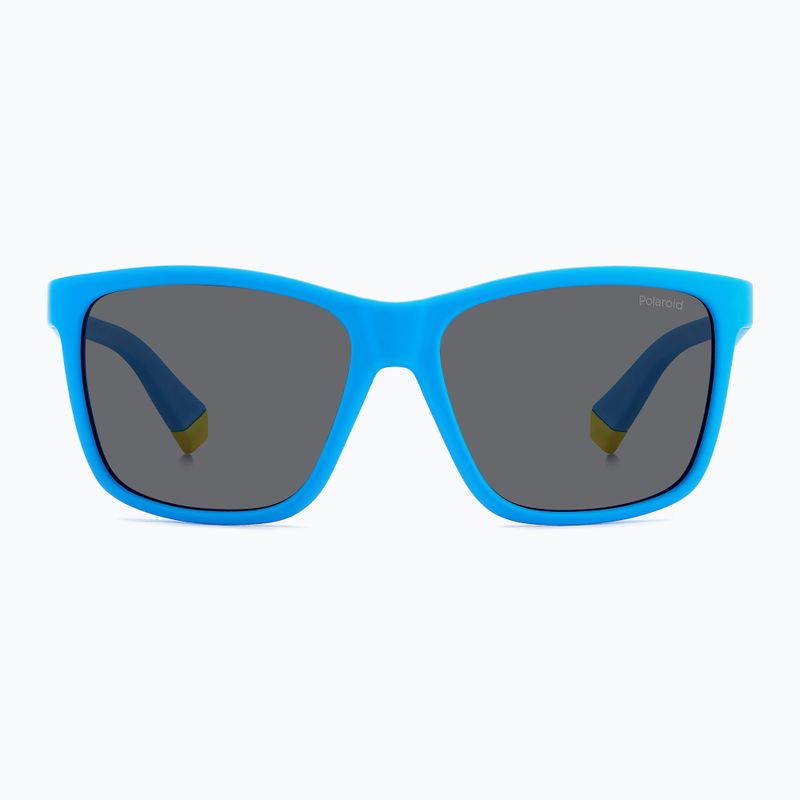 Okulary przeciwsłoneczne dziecięce Polaroid PLD 8057/S matte blue/grey polarized 3