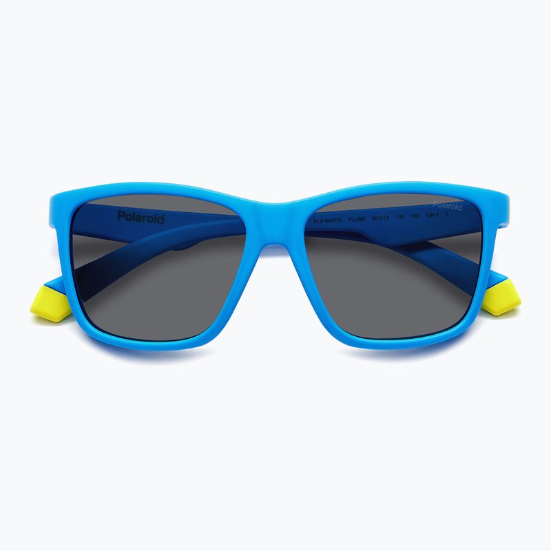 Okulary przeciwsłoneczne dziecięce Polaroid PLD 8057/S matte blue/grey polarized 4