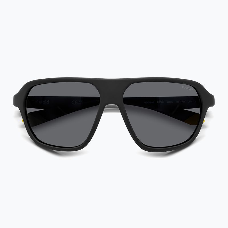 Okulary przeciwsłoneczne Polaroid PLD 2152/S matte black yellow/grey polarized 3