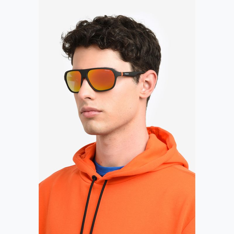 Okulary przeciwsłoneczne Polaroid PLD 2152/S matte black red/red multilayer polarized 8