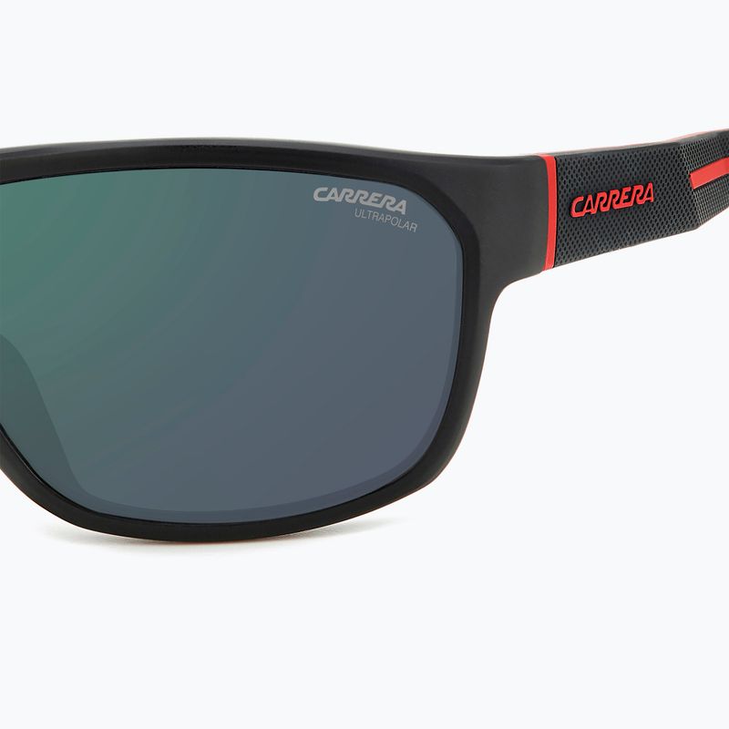 Okulary przeciwsłoneczne męskie Carrera 4018/S matte black red/green grey hight contrast anti reflex 6