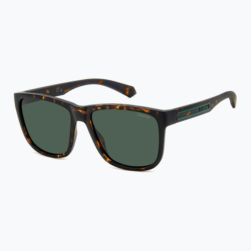Okulary przeciwsłoneczne męskie Polaroid PLD 2155/S matte brown havana/green polarized 2